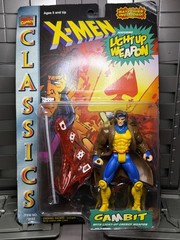 ToyBiz X-Men Marvel comics classic series GAMBIT light up action figure Dmg Box
