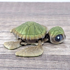 Sea Turtle Hatchling 3D Articulated Flexi Fidget Toy- Stocking Stuffer Gift