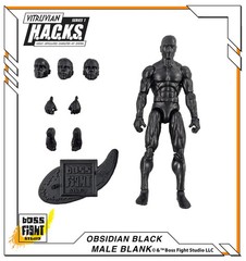 Obsidian Black Vitruvian HACKS Blank Male Action Figure 3 3/4″ Boss Fight