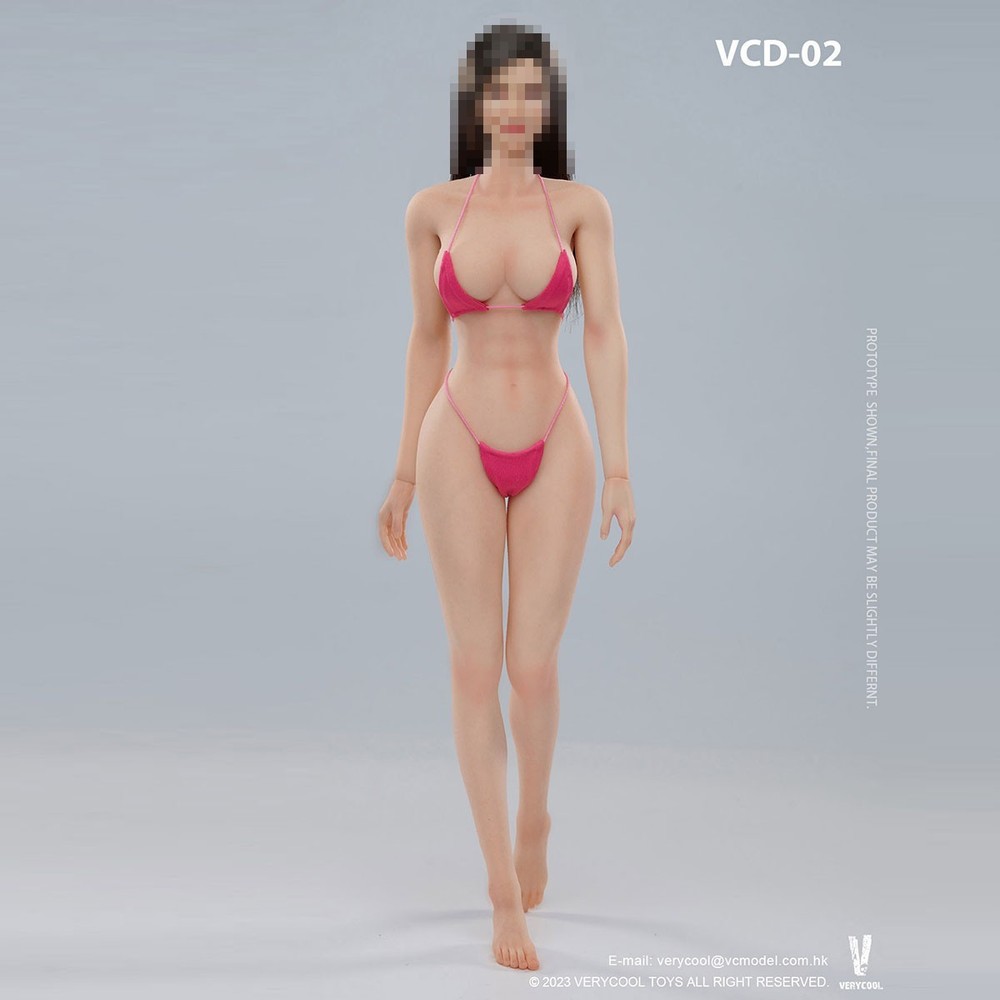 VERYCOOL VCD-02A 1/6 Female Action Figure Body 12in Mid Bust Pale Soldier Model