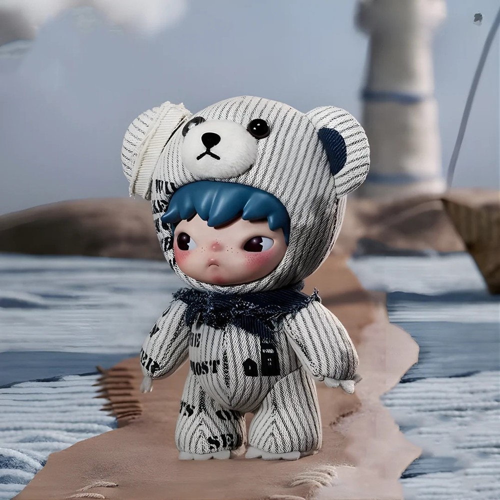 POP MART Hirono Daily News Freedom Island Plush Pendant Doll Figure AUTHENTIC