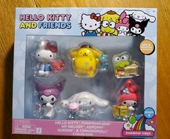 Hello Kitty and Friends 2″ Retro Rainbow Vibes 6 Mini Figures Set Series 4