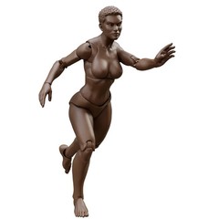 Coffee Brown 1:12 EPIC HACKS Blank Female Action Figure 6″ Boss Fight