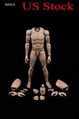 US 12” MX02-A Europe Skin Male Action Figure Body For 1/6 Head Sculpt Models