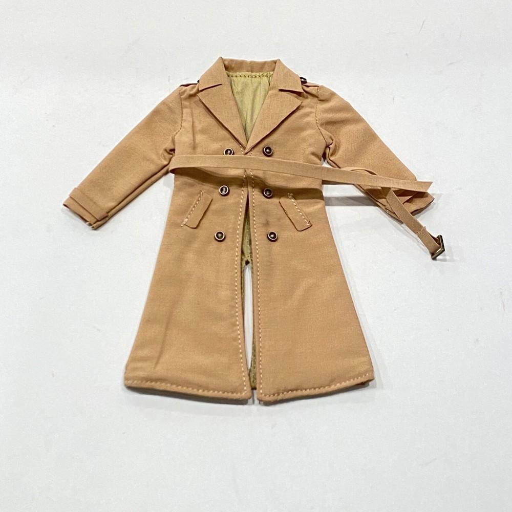 MO-SHLTC-KAH: 1/12 scale wired long trench coat for 6″ action figure – Camel