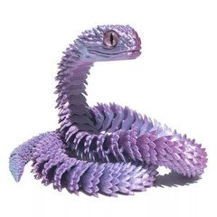 24″ 3D Printed Animals Snake Viper Snake Flexible Snake Fidget Toys Desk Decor