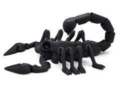 3D Printed Scorpion, Realistic Articulated & Flexible Joints, PLA, 9″, Black