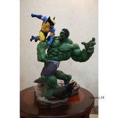US STOCK Hulk VS. Wolverine 13” Figure Statue Model Toy Collection Gift PVC New