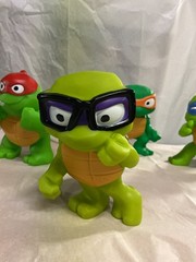 4 LOT Teenage Mutant Ninja Turtles Tootin’ Toys Mutant Mayhem Complete Set