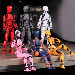 10PCS 3D Robot Action Figure Set with Weapons Movable Joints Kids Toy Pack