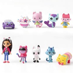10pcs/set Miniature Cartoon Figures Cute Doll House Playset Collection Toys