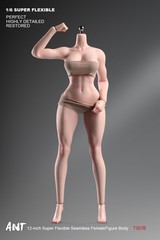 ANT T307 1/6th Female Fitness Model Action Figure Body 12in Muscle Bust Soldier