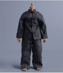 1/12 Chinese Kungfu Garments Tunic Suit Clothes Fit 6” Action Figure