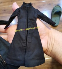 The Matrix Neo 1/12 Clothes Outfit Trench Coat Fit MEZ Action Figure Accessory