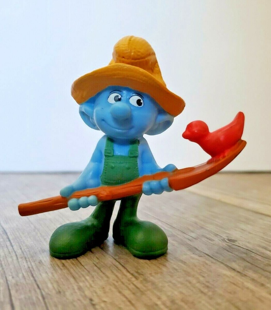 Smurf Farmer 2011 Peyo McDonalds TV Movie Character Toy 2.75”H