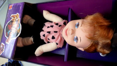Vtg 1993 Mattel Flintstones CUDDLY PEBBLES 12″ TV / Movie Character Doll Figure