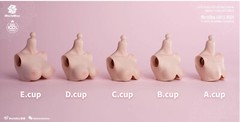 Worldbox 1:6 E cup Pale Breast Kits Cover Model Fit 12” Female PH TBL Body Toy
