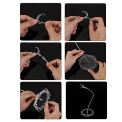 4PCS Clear Action Figure Stand Action Display Holder Metal Support Arm