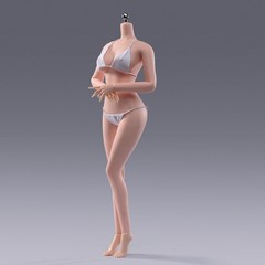 USA 1/6 Female Large Bust Body Makeup Detail Pale Skin Seamless Soldier Figure