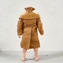 PB-LTC-DU-BRN: 1/12 Brown Wired Fabric Western Duster Coat for 6″ action figure