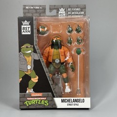 BST AXN TMNT Street Style Letterman Jacket 5″ 4-Pack Action Figure Bundle – New