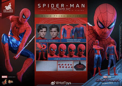 New Hot Toys MMS862 Spider-Man No Way Home Final Swing Suit Movie Promo VER