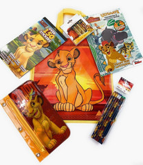 Lion King Gift Set Disney Tote Stickers Crayons Color Book 6 Piece Pack NEW