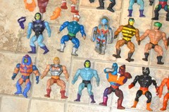 MOTU He-Man figures lot vintage masters of the universe weapons parts set