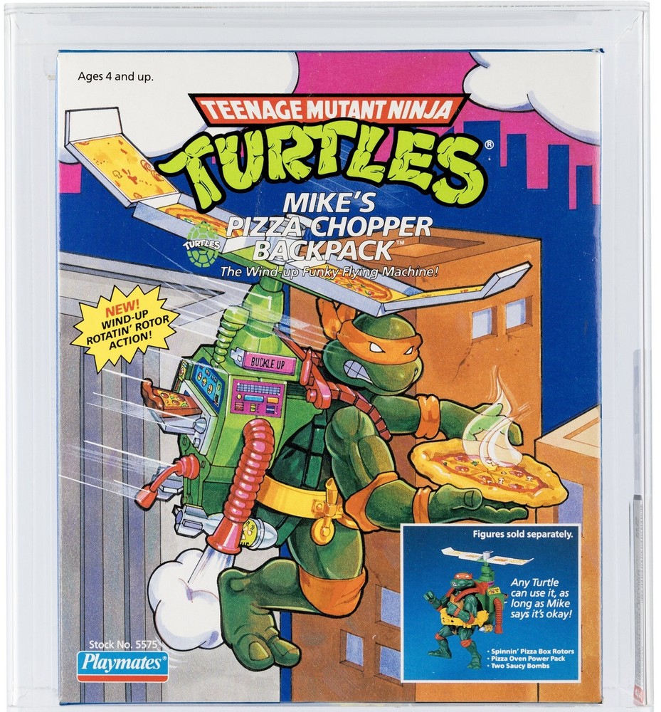 * Ninja Turtles MIKE’S PIZZA CHOPPER TMNT – 1 of 2 in AFA 85 , None Higher! *