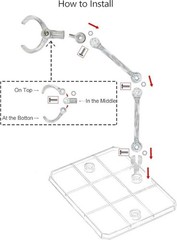 Universal Clear Plastic Figure Stand For SHF Mafex Figma 6″ Action Figure Base