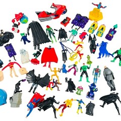 DC Comics Toy Lot of 50 Mixed Action Figures Batman Superman PVC Fast Food VTG B