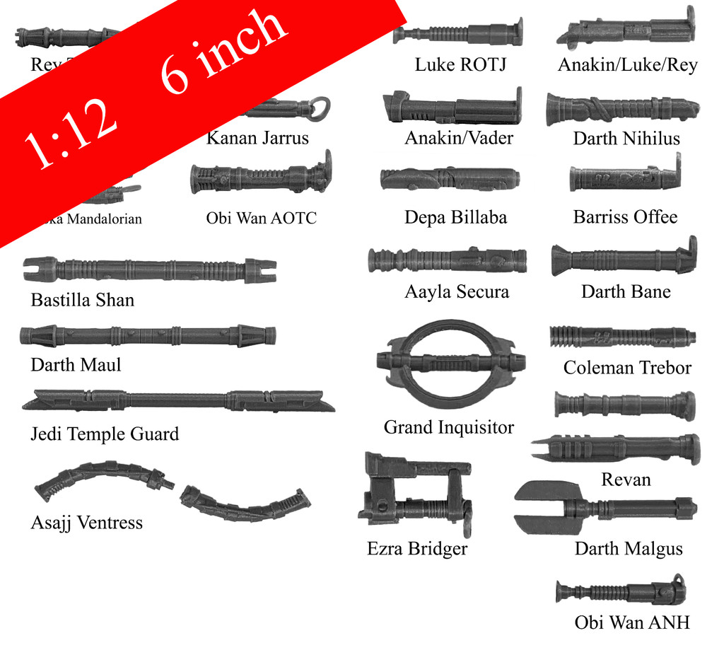 Star Wars Black Series CUSTOM Replacement Lightsaber (1/12) 6 inch Volume 1