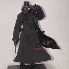 1/12 Spider-Man Noir Black Wired Trench Coat For 6″ ML Action Figure Body New