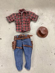 PB-WOLCOW-SET: 1/12 Cowboy outfit set for 6″ muscular body figure