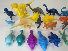 Vintage Mini Dinosaur Figurines Lot Of 28 Toys Plastic/Rubber