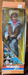ERTL The WRANGLER BRAND Doll ACTION FIGURE 1983 BOXED Cowboy Stand Clothes Acc.