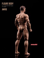 In STOCK 1:12 Flexible Male Joint Suntan Figure Body Head Doll Model Action Toy