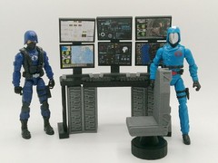 1:18 Scale Command Center Computer Diorama Set for 3.75″ JoyToy GI JOE Figures