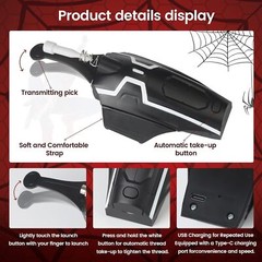 Spider Web Shooter 2.0 Upgrade Amazing Spider Launcher Costume Glove Kid Cosplay