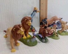 Disney Store The Lion King Deluxe Action Figures or Cake Toppers 7 pc Set, VG