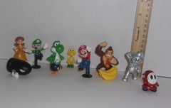 Huge Super Mario PVC Figure Lot Mario Luigi Daisy Shy Guy Donkey Kong Yoshi