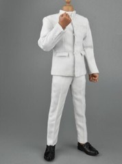 1/6 WHITE Chinese tunic suit Kung Fu Ip Man school Uniform set for hot toys❶USA❶