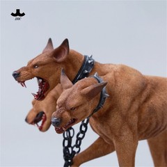 JXK 1/6 Fierce Hell Three-headed Dog Figure Animal Model Adult Xmas Gift Toys