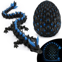 3D Printed Dragon Egg Toy with Glow in The Dark, Articulated Easter 3D Printe…