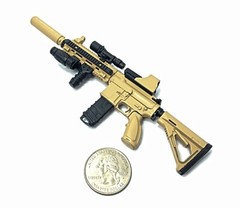1/6 Scale Custom Desert HK416 Assault Rifle US Army Miniature Gun Action Figure