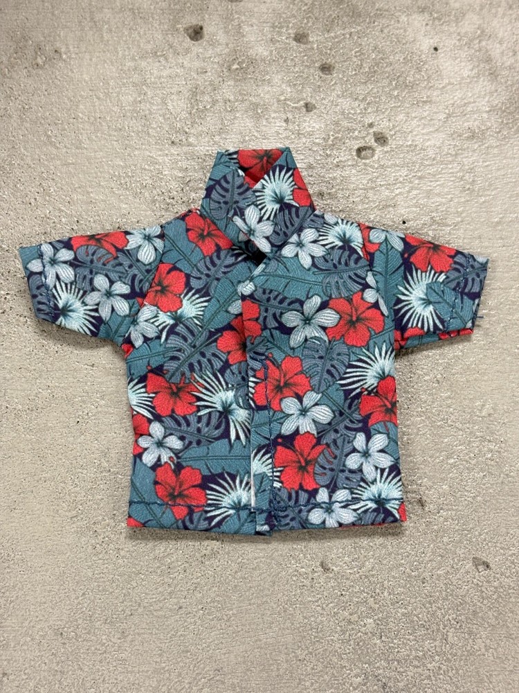 SU-JKHS-BLU: 1/12 Blue Hawaii Shirt for 6″ Medium to slim body
