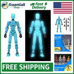 Glow in the Dark T13 3D Printed Action Figure – Fully Articulated & Customizable