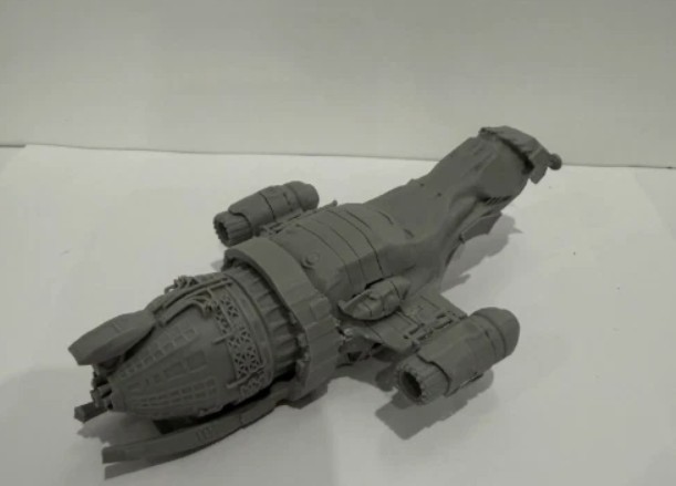 3D Printed Firefly Class Transport Ship 6in Grey Serenity Model Sci-Fi