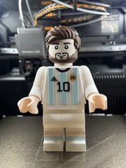 Lionel Messi 3d Printed Brick Style Minifigure 8-9 Inches Tall