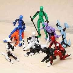 DIY Luminous T13 Robot Movable Joint 3D Printed Action Figure Kids Gift